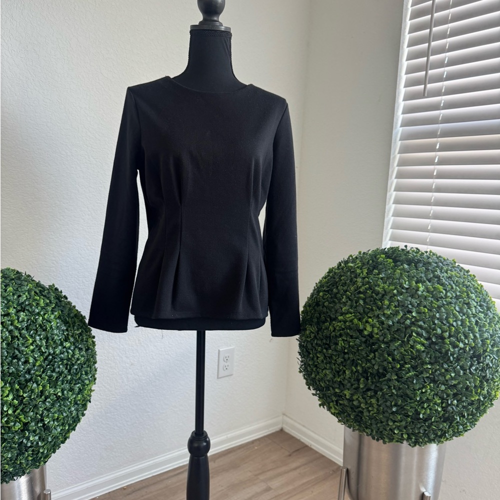 Banana Republic Elegant Black Long Sleeve Tee
